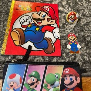 SUPER MARIO BOOK & ORNAMENT BUNDLE